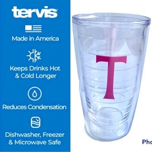 NEW TERVIS Tumbler Insulated Cup Double Walled 16oz Clear 6” Tall NWOT